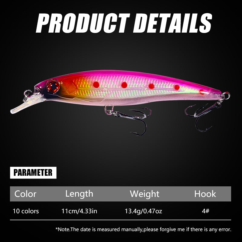 11CM 13.4G Hard Minnow Lure