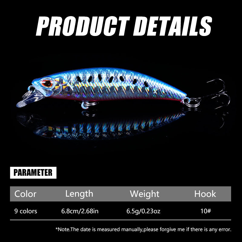 6.8CM 6.5G Long Casting Minnow Lure
