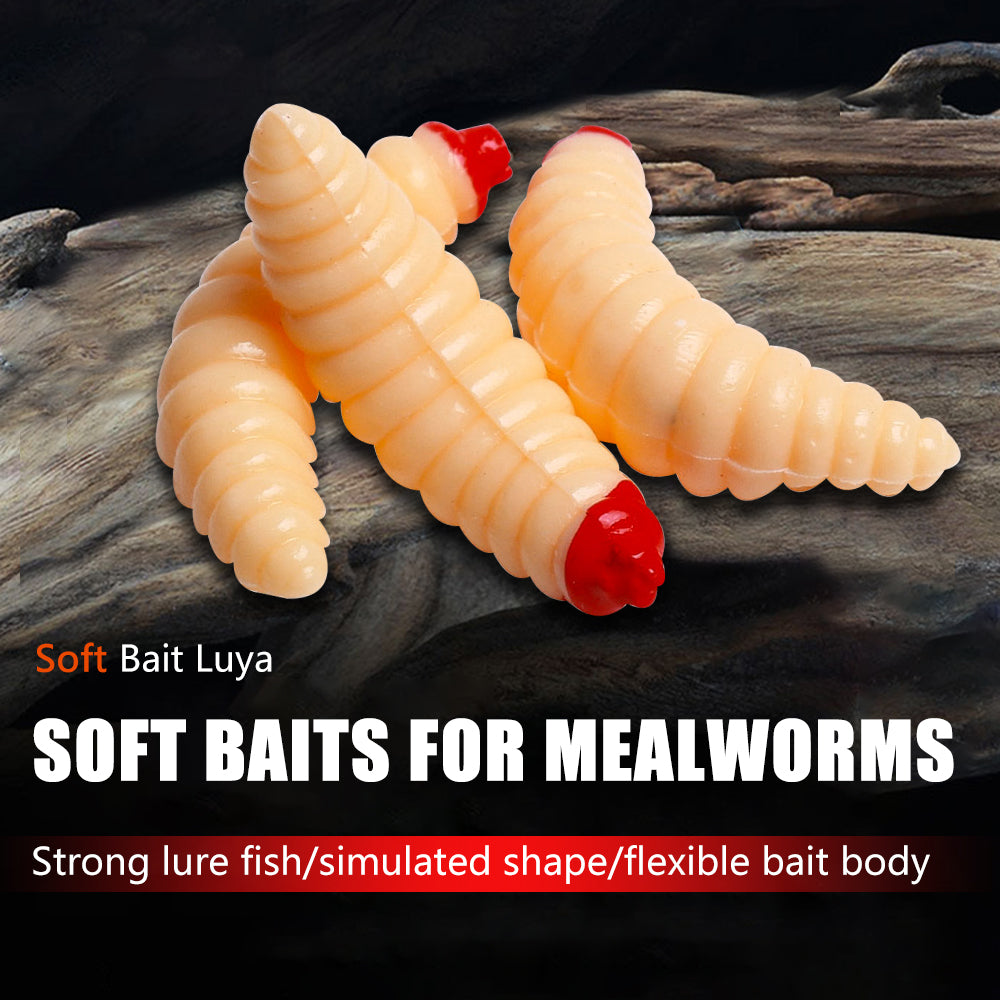 2.4CM Soft Worn Bait, 50pcs/bag