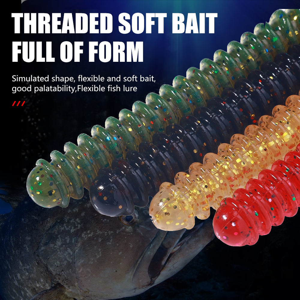 10.5CM 5.6G Worms Soft Lure 6pcs/Bag