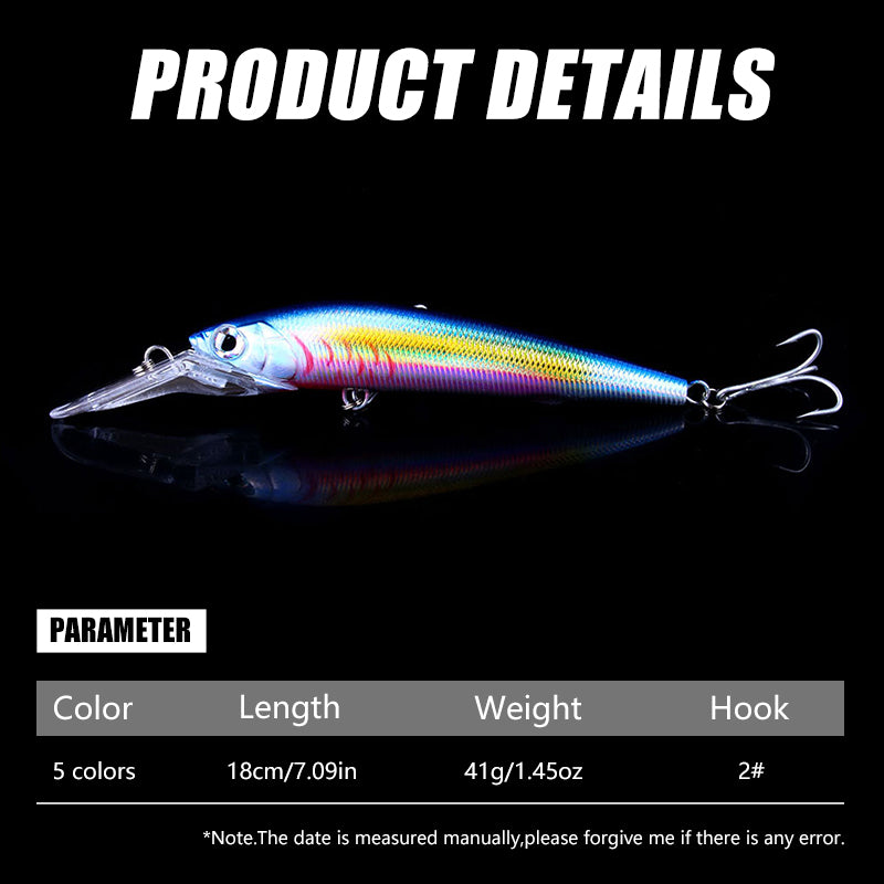 41g 100g Deep Diving Minnow Bait