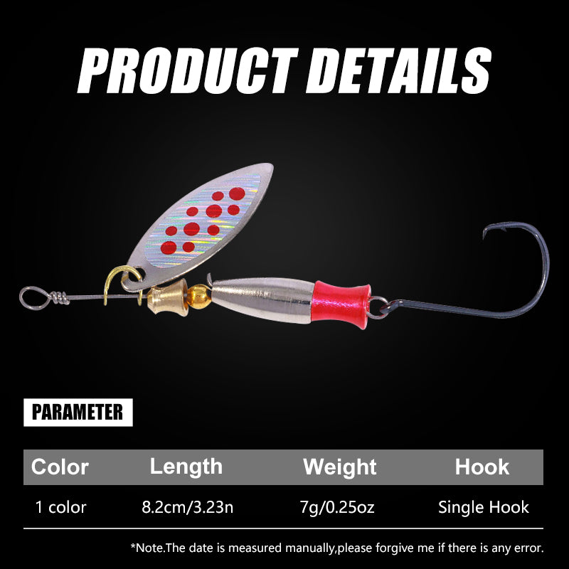 7.5CM 7.2G Spinner Bait Metal Lures