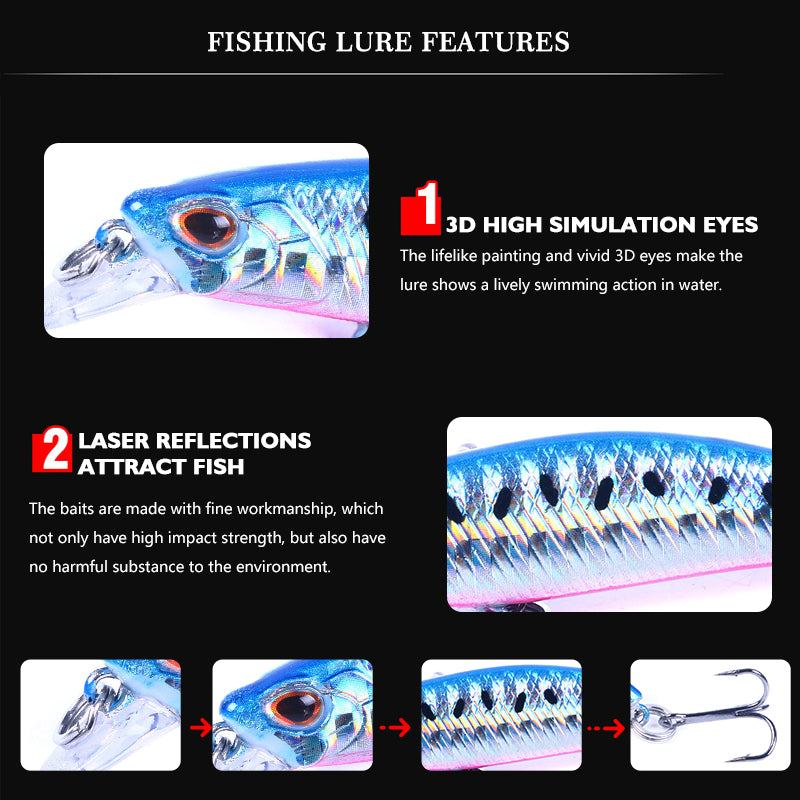 6.8CM 6.5G Long Casting Minnow Lure