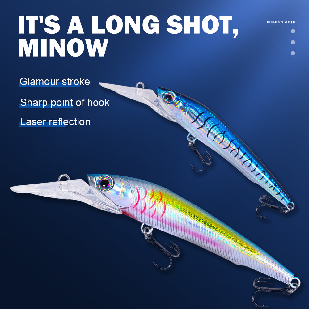41g 100g Deep Diving Minnow Bait