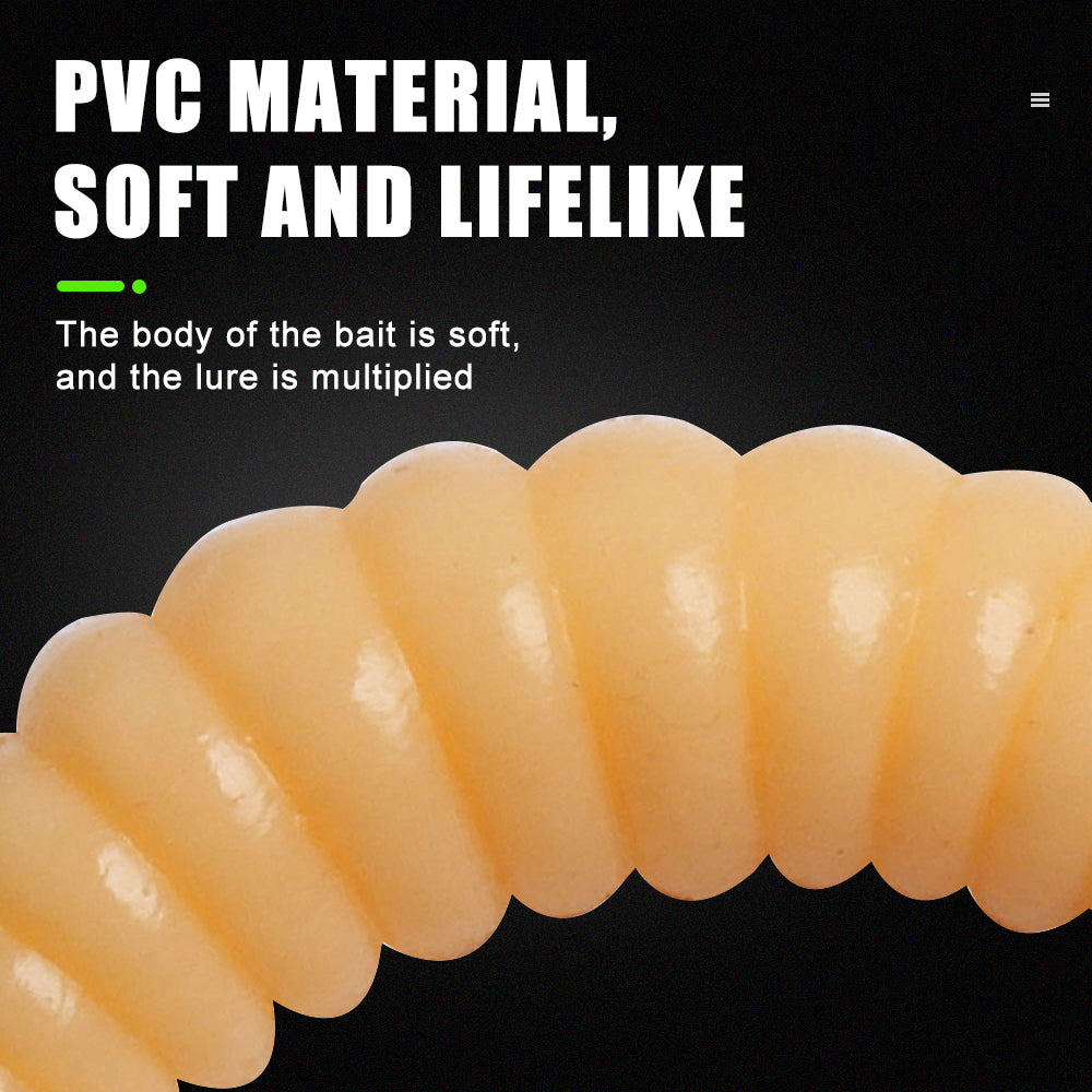 2.4CM Soft Worn Bait, 50pcs/bag
