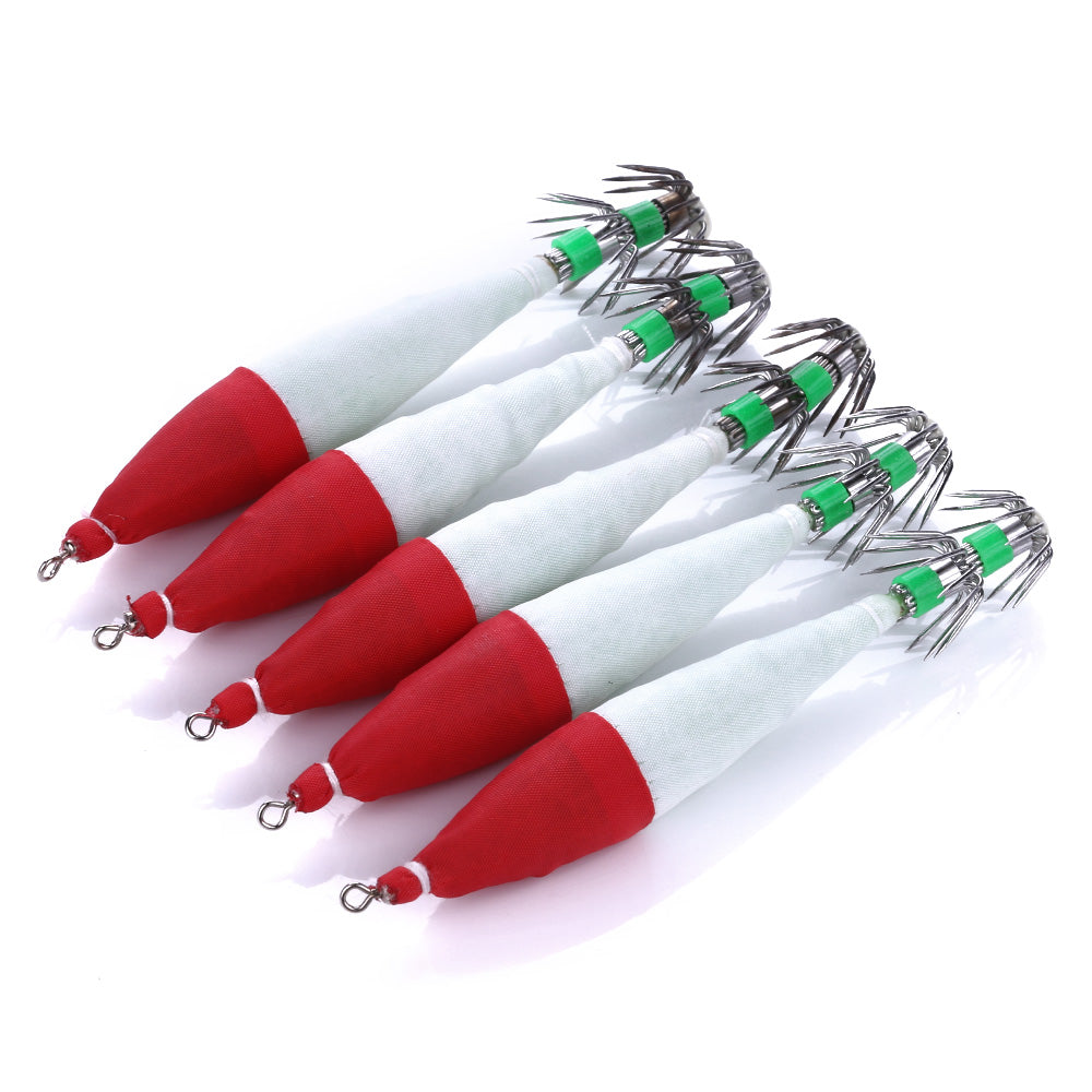 10.5CM-6.3G Squid Jig, 5pcs/bag