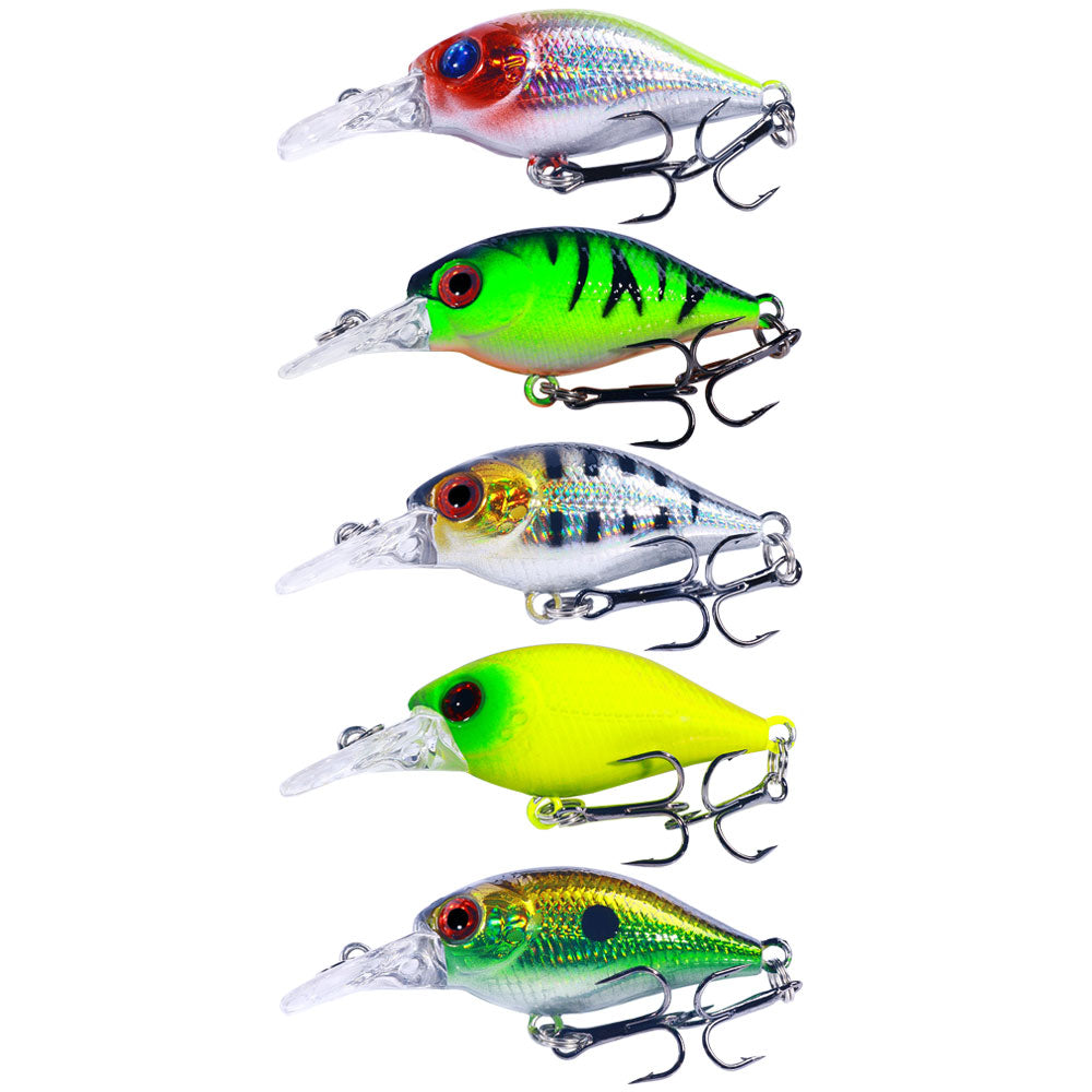 HENGJIA 4.2g 5cm 5pcs/lot Fishing Lures Plastic Crank Bait for Fishing