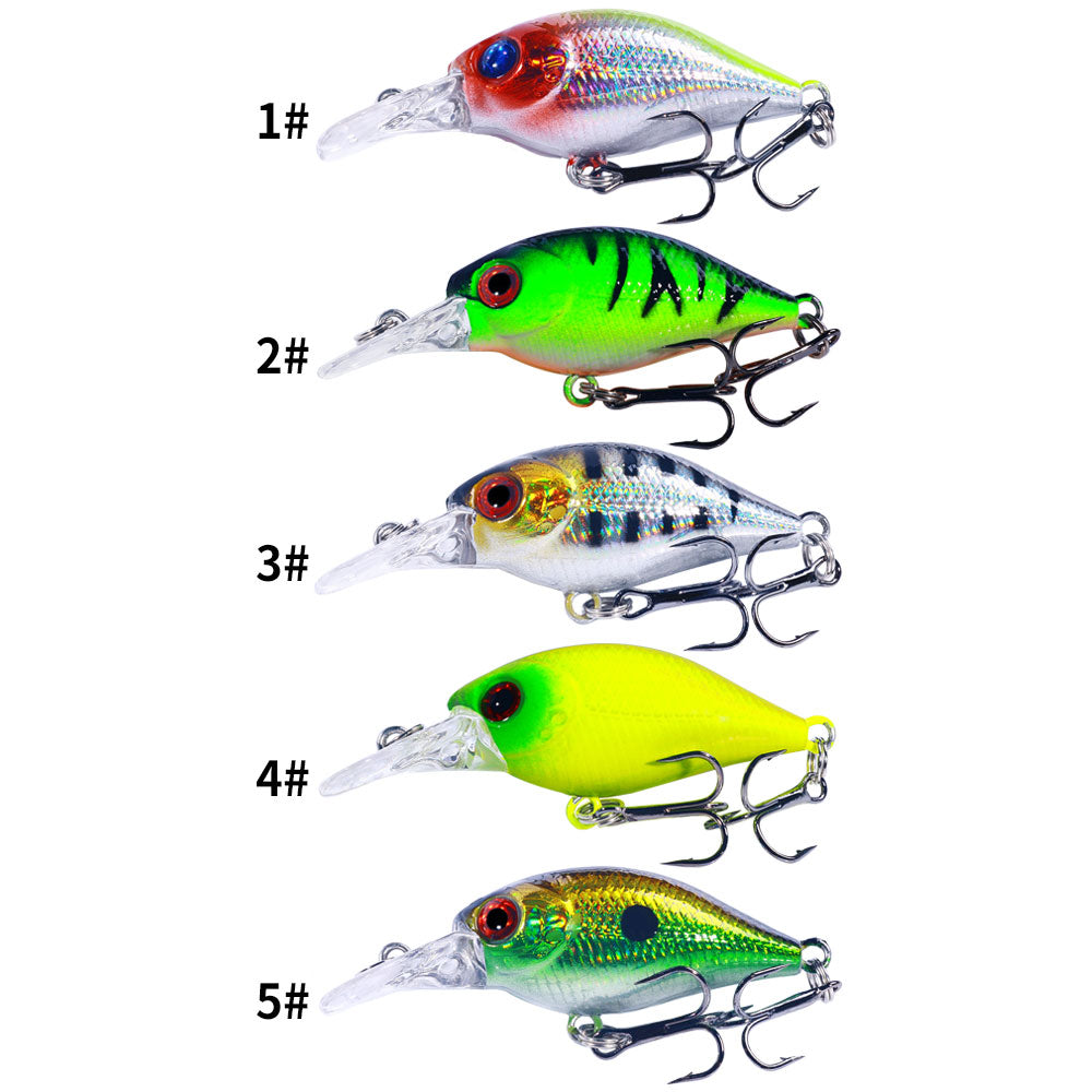 HENGJIA 4.2g 5cm 5pcs/lot Fishing Lures Plastic Crank Bait for Fishing