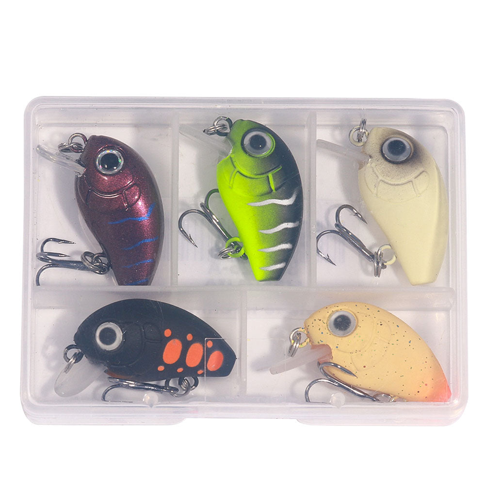 5PCS Set 2.8CM 2G HENGJIA Small Crankbait Kits
