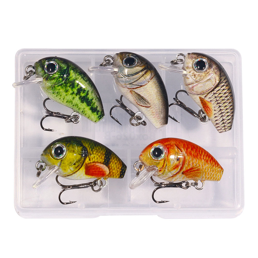 5PCS Set 2.8CM 2G HENGJIA Small Crankbait Kits