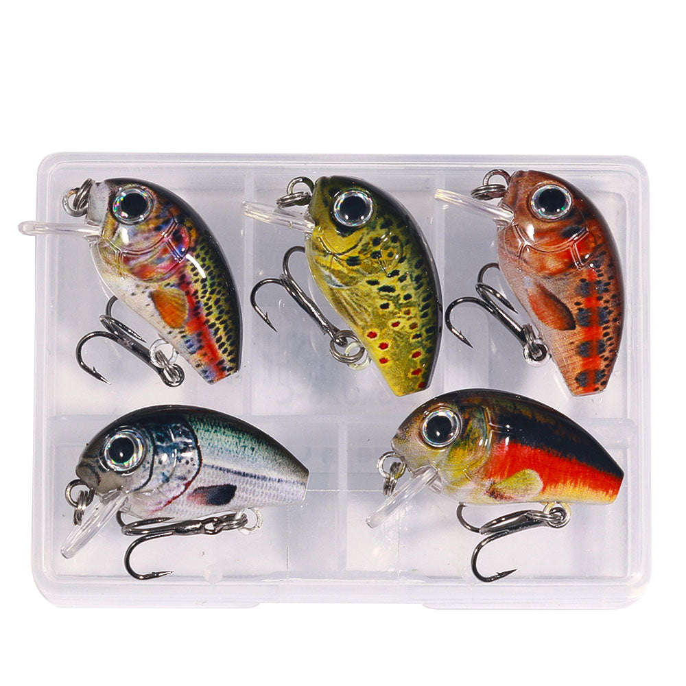 5PCS Set 2.8CM 2G HENGJIA Small Crankbait Kits