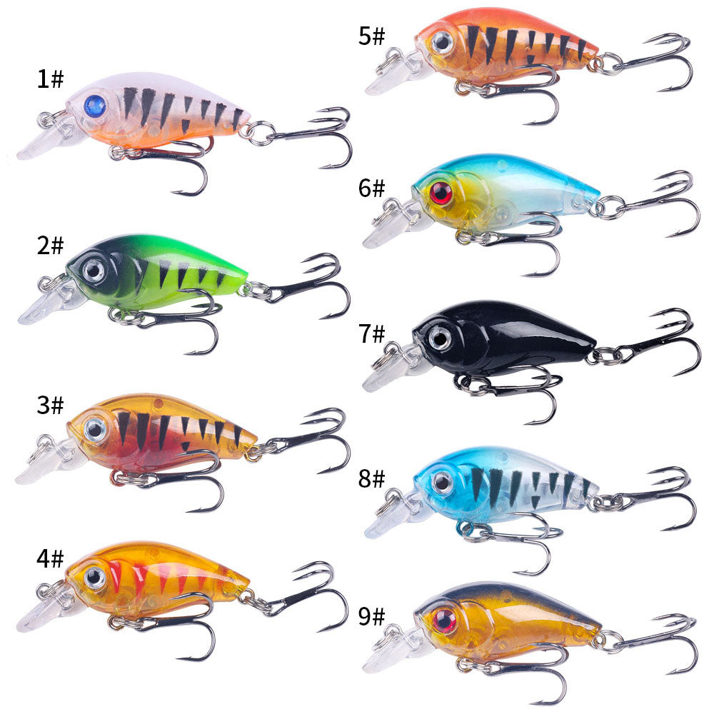 HENGJIA 5pcs box set 4.5CM/4G Topwater Small Crankbait Fishing Lures for Bass Trout