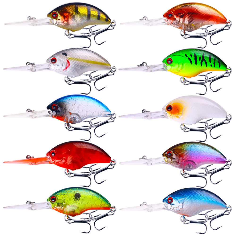 3 Pack Topwater Popper Lures - Floating Fishing Baits For Bass And Saltwater