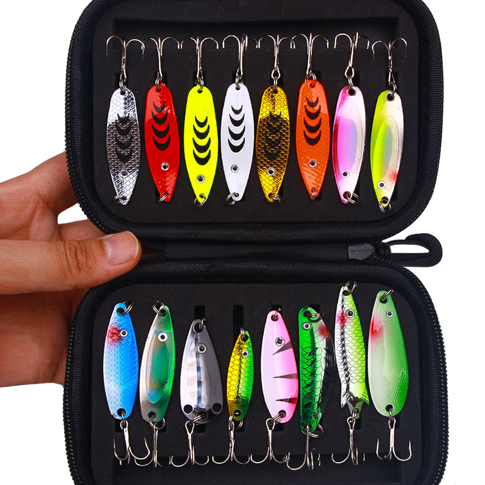 16pcs Metal Spinner Baits Lure Kits