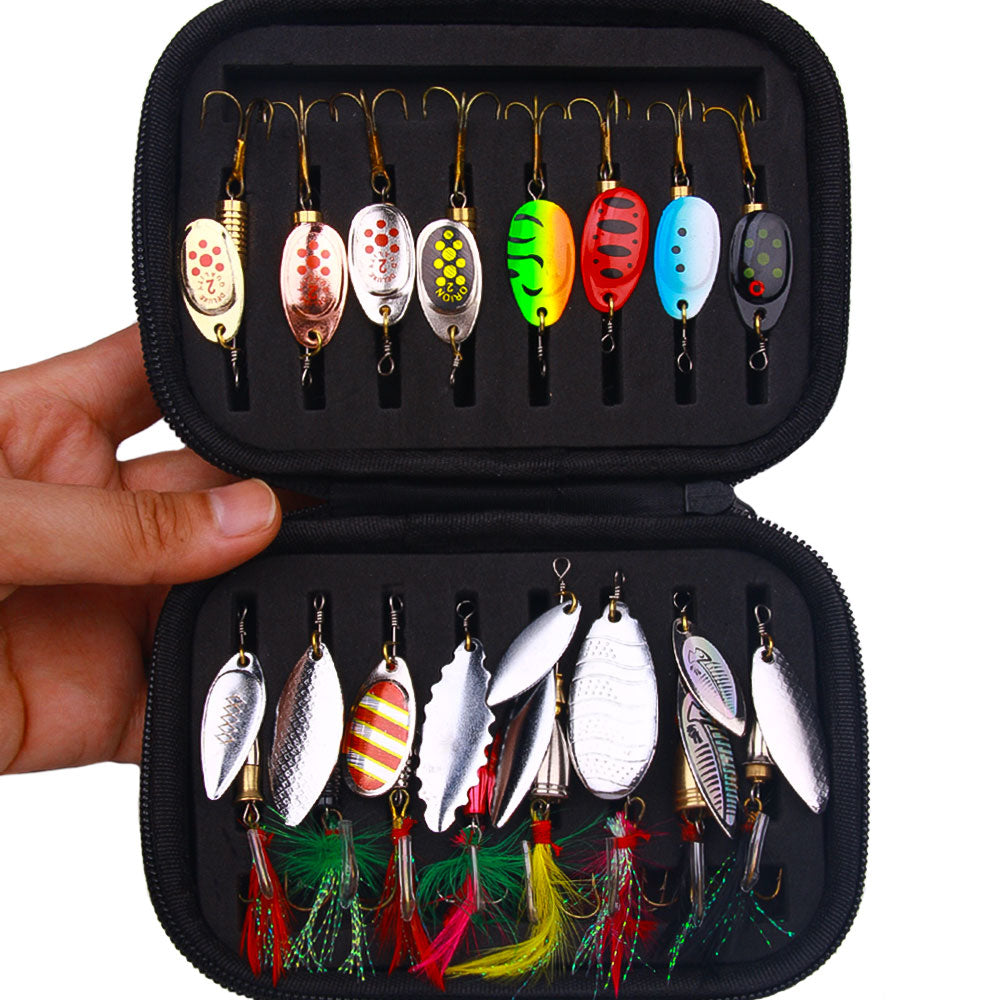 16pcs Metal Spinner Baits Lure Kits