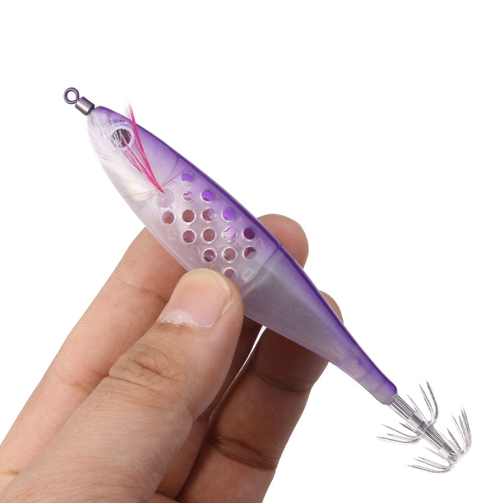4.72inch 0.32oz Luminous Plastic Hollow Squid Jigs