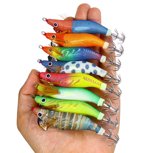 9.3CM 8.5G Luminous Squid Jig 2.2#