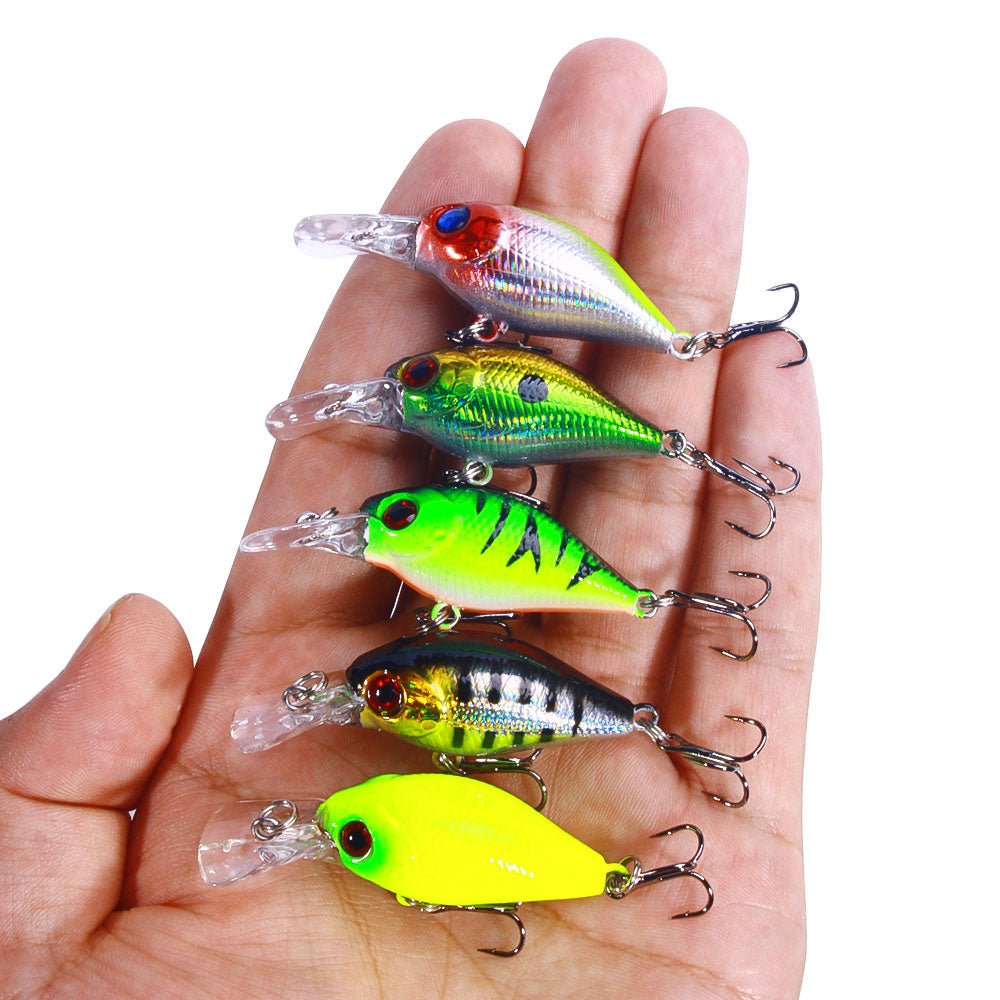 HENGJIA 4.2g 5cm 5pcs/lot Fishing Lures Plastic Crank Bait for Fishing