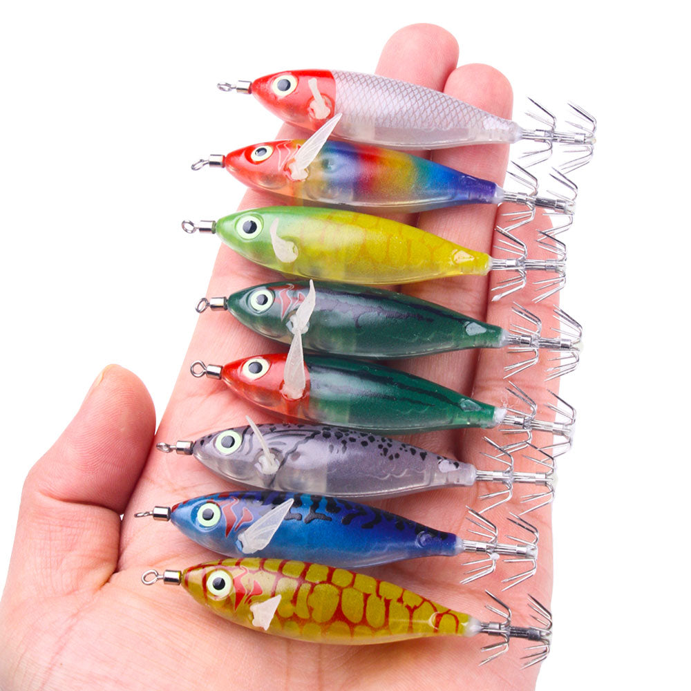 8CM 6G Luminous Squid Jig Round Body