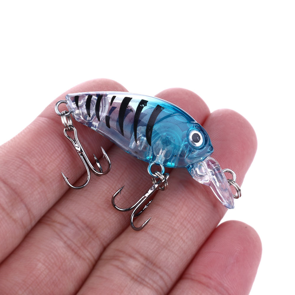 HENGJIA 5pcs box set 4.5CM/4G Topwater Small Crankbait Fishing Lures for Bass Trout