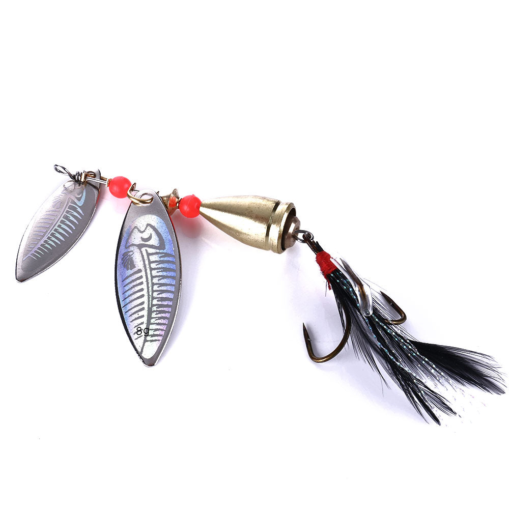 7.8CM 11G Metal Spinner Baits with Feather Tail
