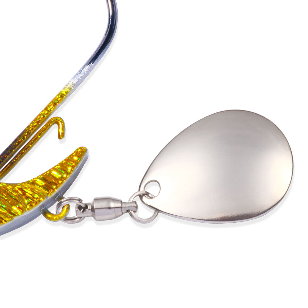 5pcs set Mix Color HENGJIA 7g Metal Jig Head Hooks Barbed with Spinner Blade for Soft Worm Bait