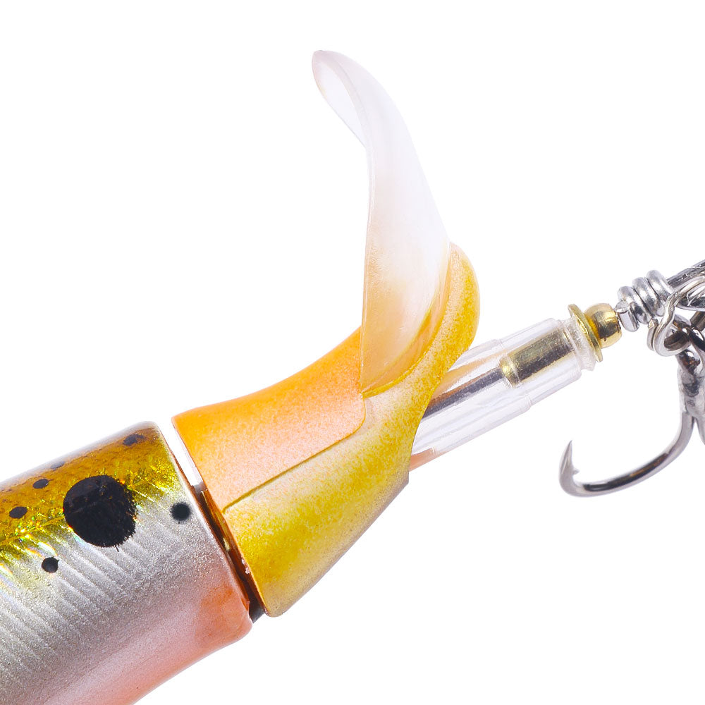 5pcs box set HENGJIA 10cm 13.5g Topwater Fishing Lures Whopper Popper for Bass Catfish Pike Perch Floating Pencil Bait With Rotating Tail for Freshwater or Saltwater