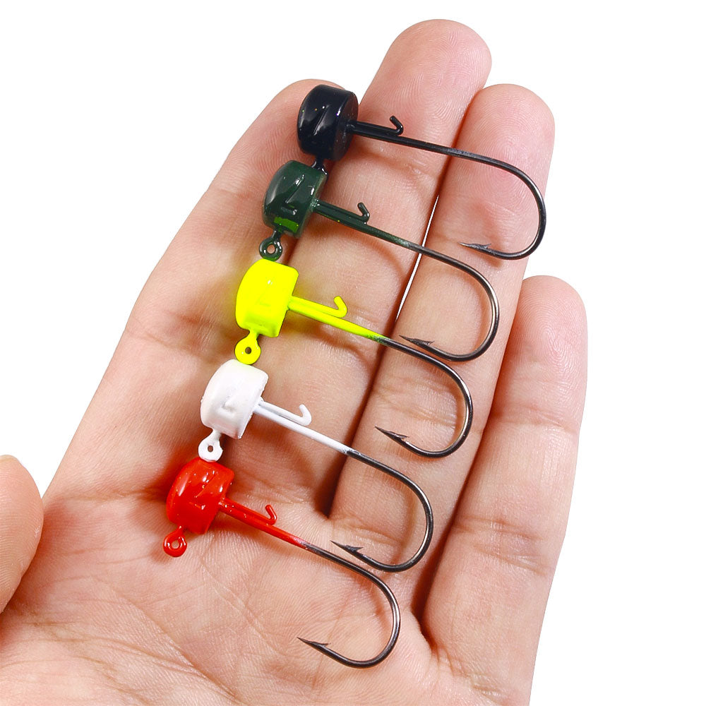 2.8G/3.5G/4.6G/7G Mushroom Head Jig Hook 5pcs/bag