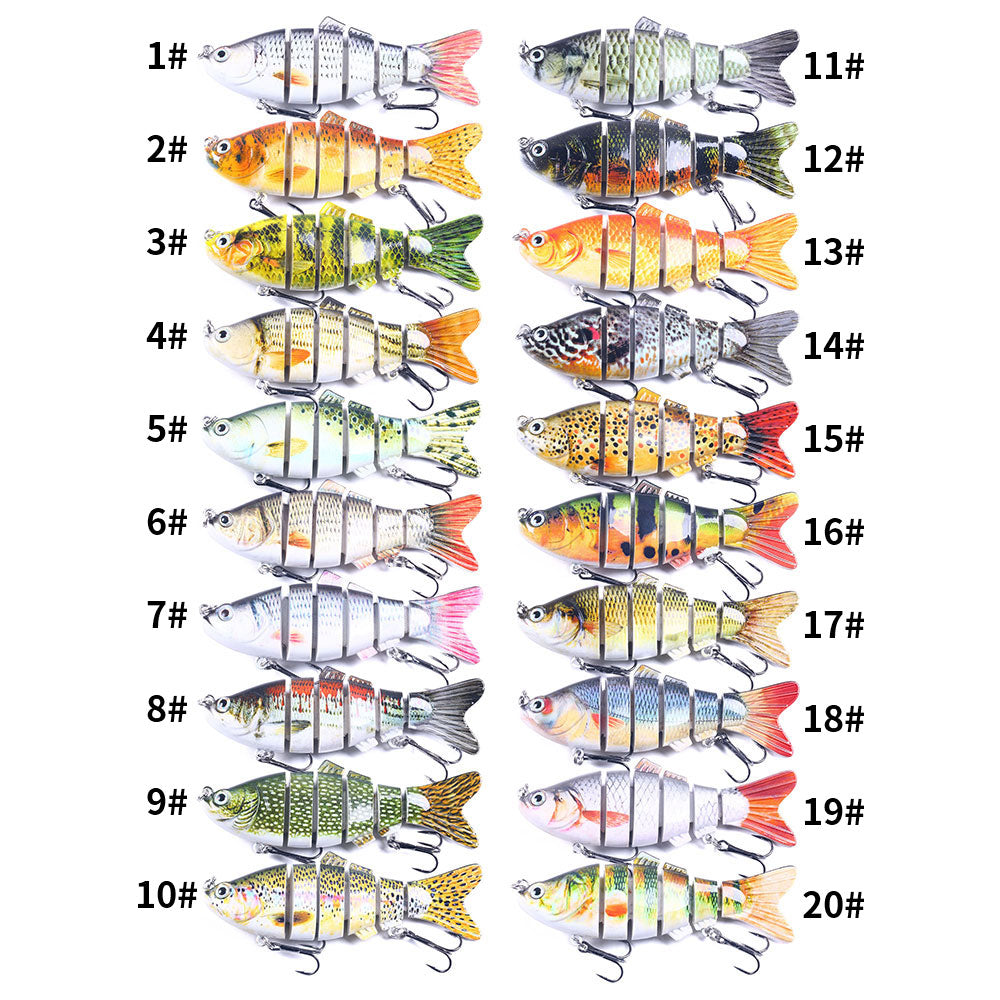 HENGJIA 10CM 18G 6 Section Lure Segment Jointed Swimbait