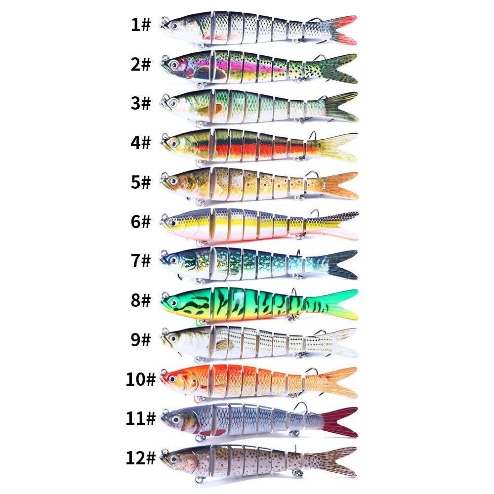 HENGJIA 13.7cm 27g 8 Segments Swimbait 5pcs/set for Bass Trout