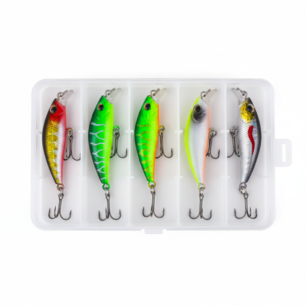 HENGJIA 5pcs 5cm 3g Minnow Lure Bait