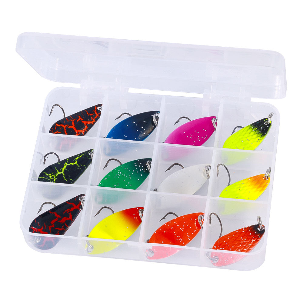 12Pcs/Set Spoons Lure Kit