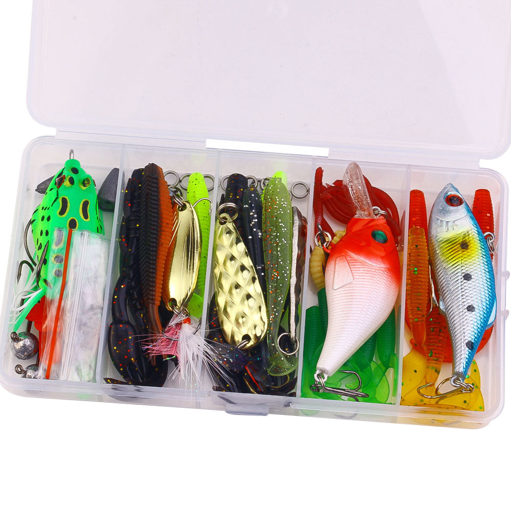HENGJIA Soft Baits Spoon Crankbait VIB Frog Fishing Lures Set