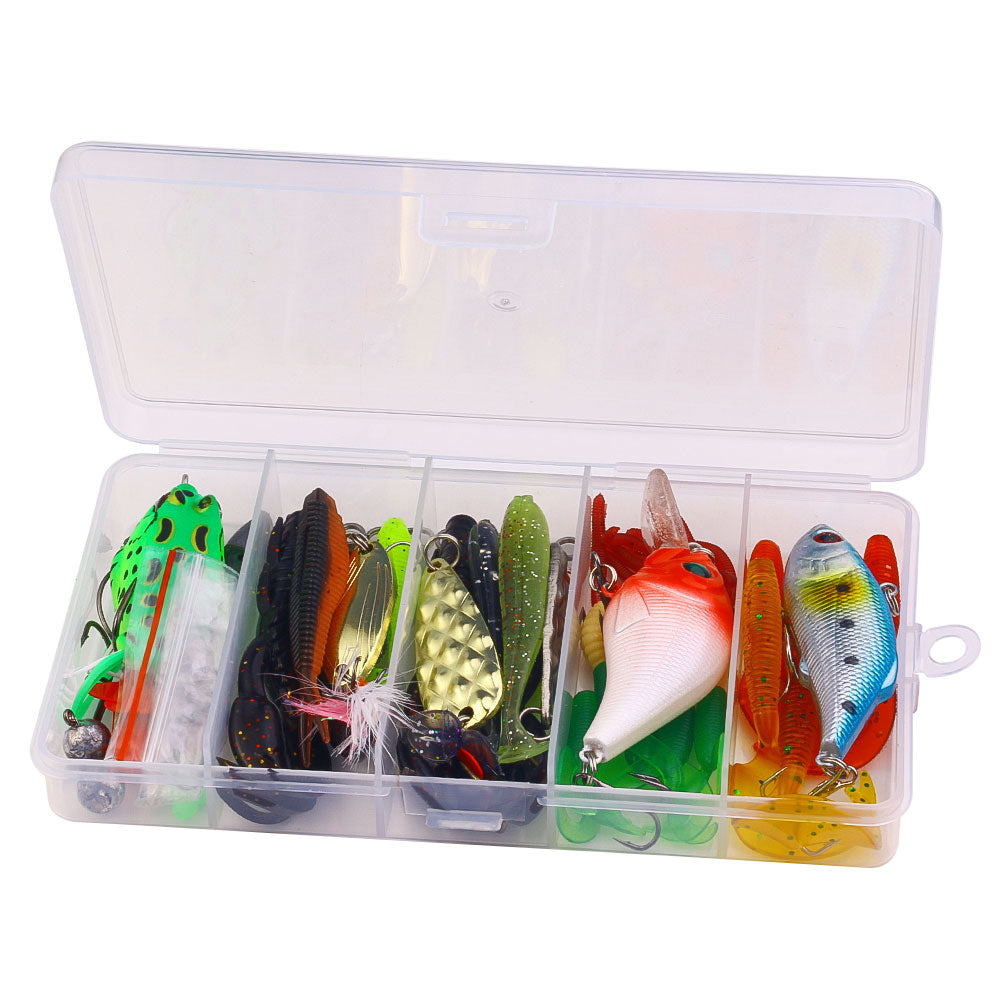HENGJIA Soft Baits Spoon Crankbait VIB Frog Fishing Lures Set