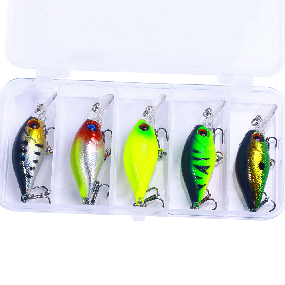 HENGJIA 4.2g 5cm 5pcs/lot Fishing Lures Plastic Crank Bait for Fishing
