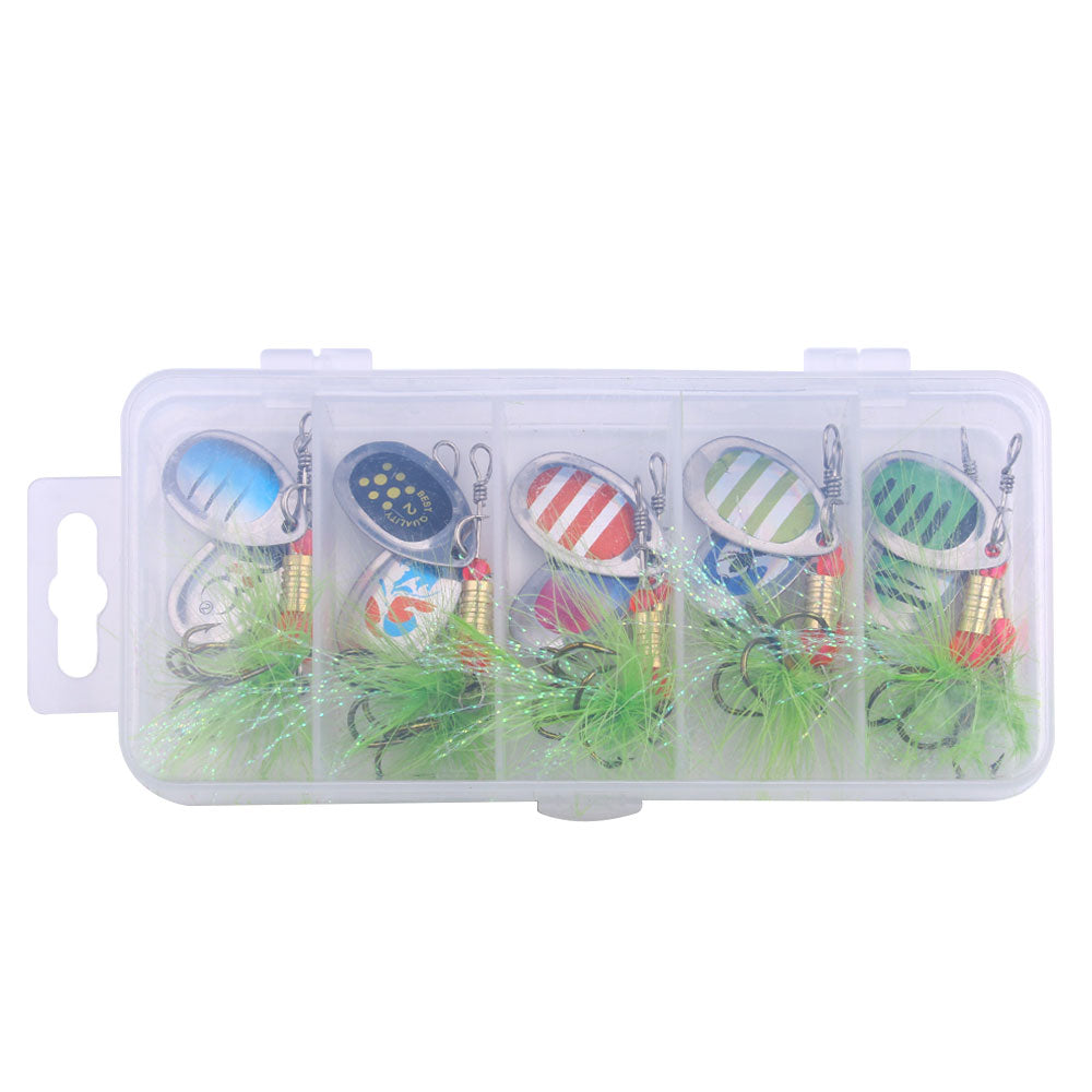 10pcs Metal Spinner Baits Lure Kits