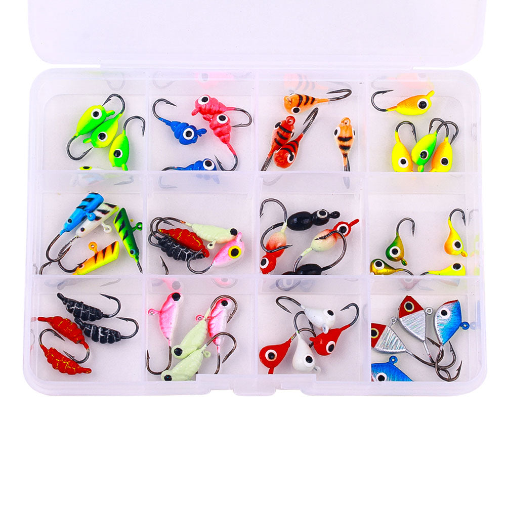 assorted ice fishing lures Mini Jig Hook Ice Fishing 46pcs/Set Glow Jig Head Fishing Hook|HENGJIA – Hengjia fishing gear