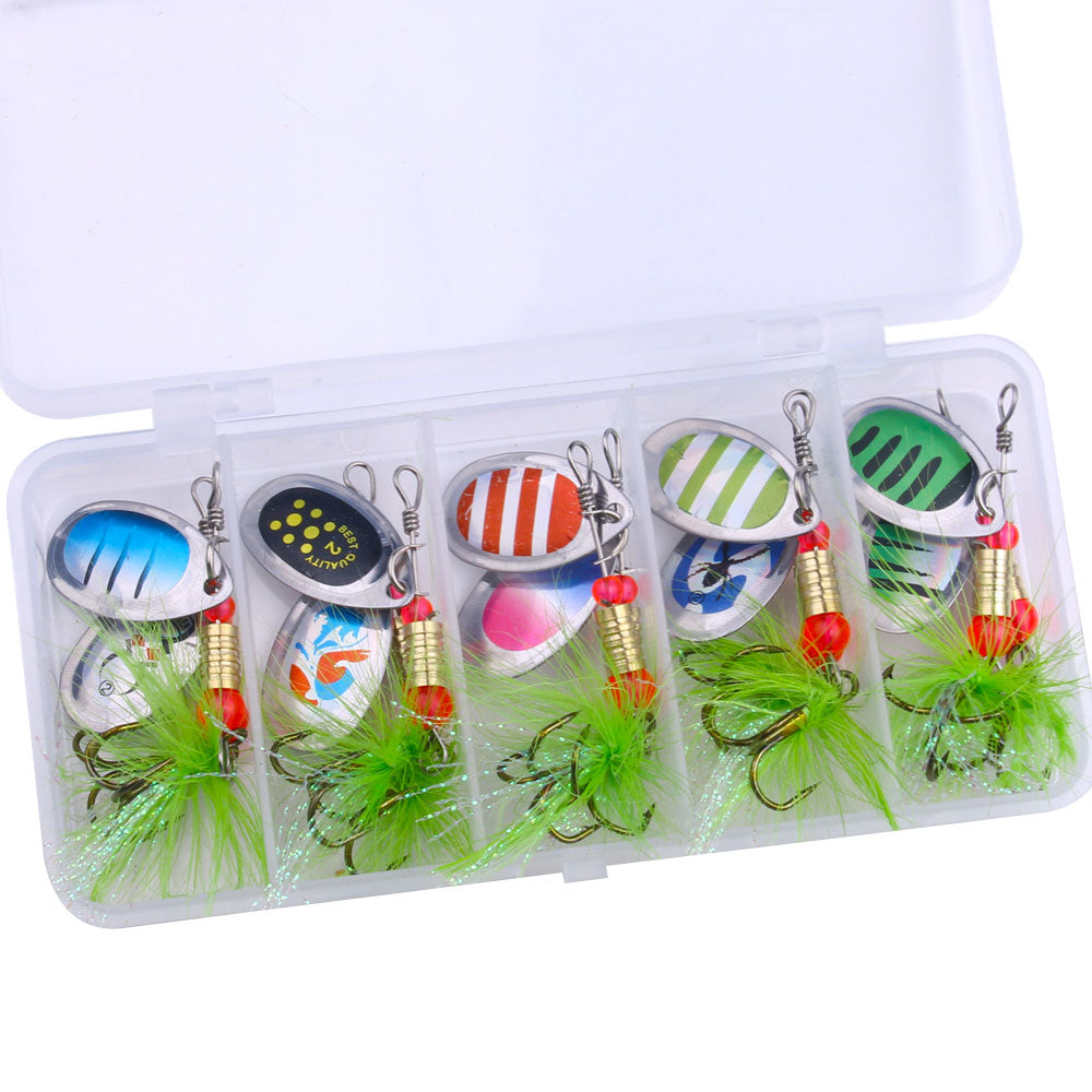 10pcs Metal Spinner Baits Lure Kits