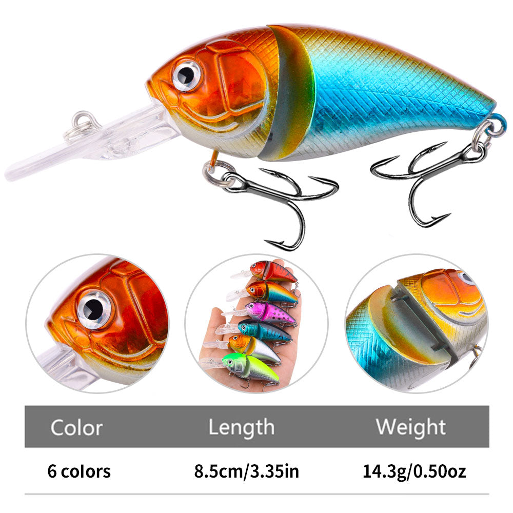 HENGJIA 8.5cm 14.8g 2 Jointed Crankbait