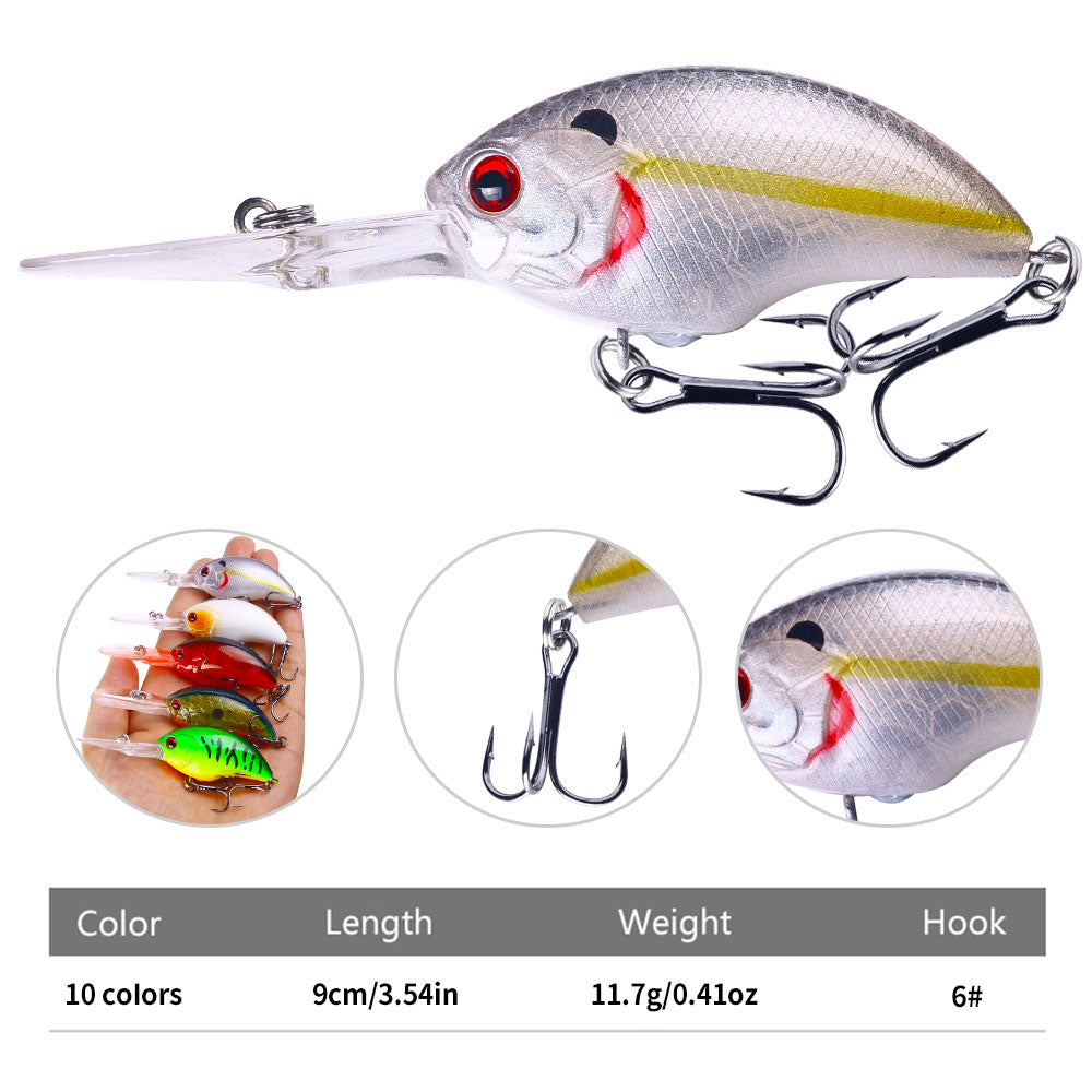 9CM 13G Long Lip Crankbait Lure