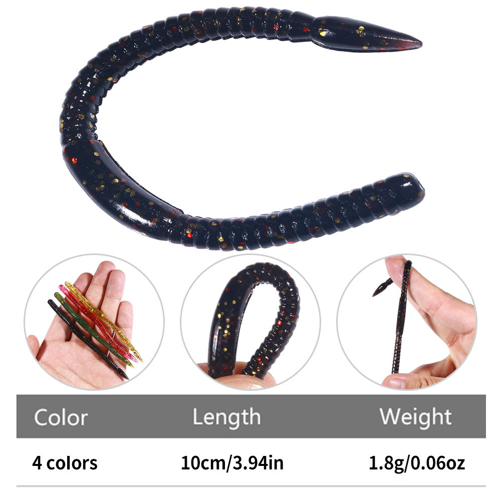 10.5CM Worms Soft Lure 10pcs/Bag