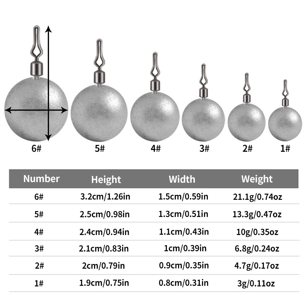 Ball Sinker Drop Rig Weights
