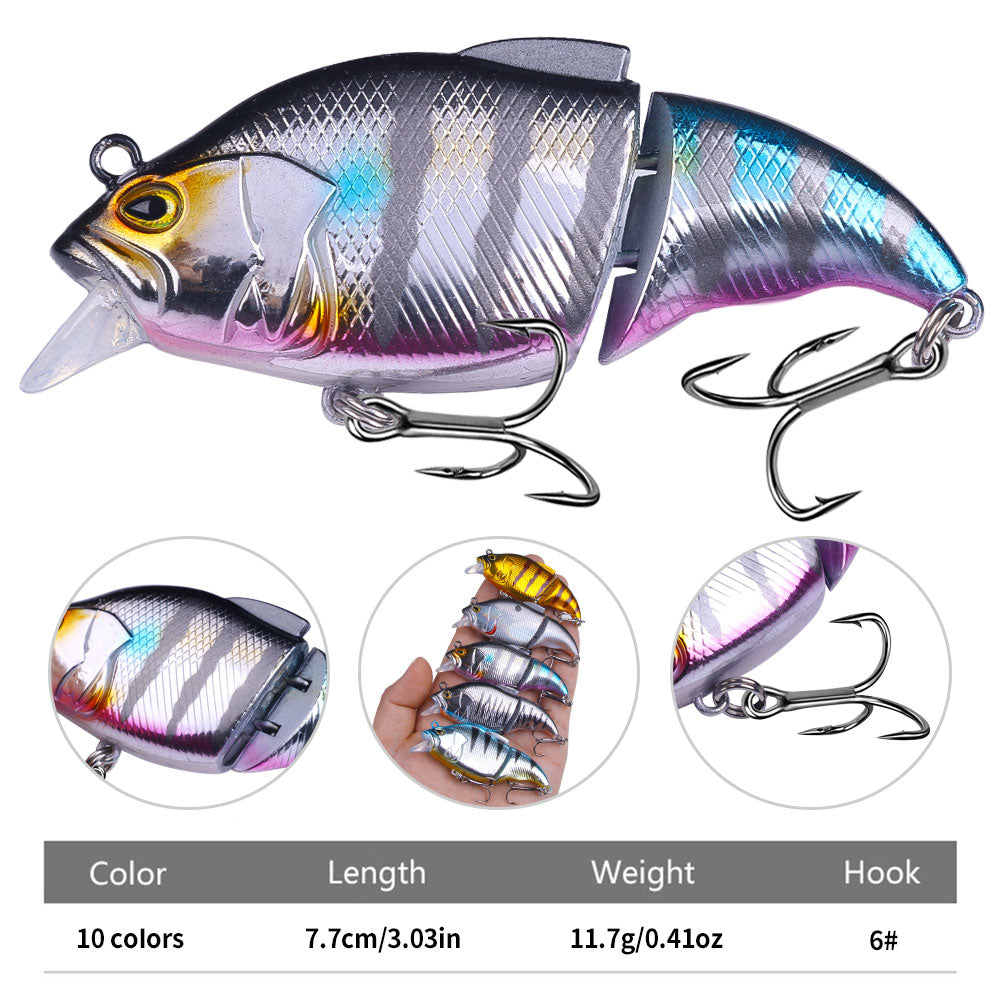 75mm 12g Jointed Fishing Swim Baits