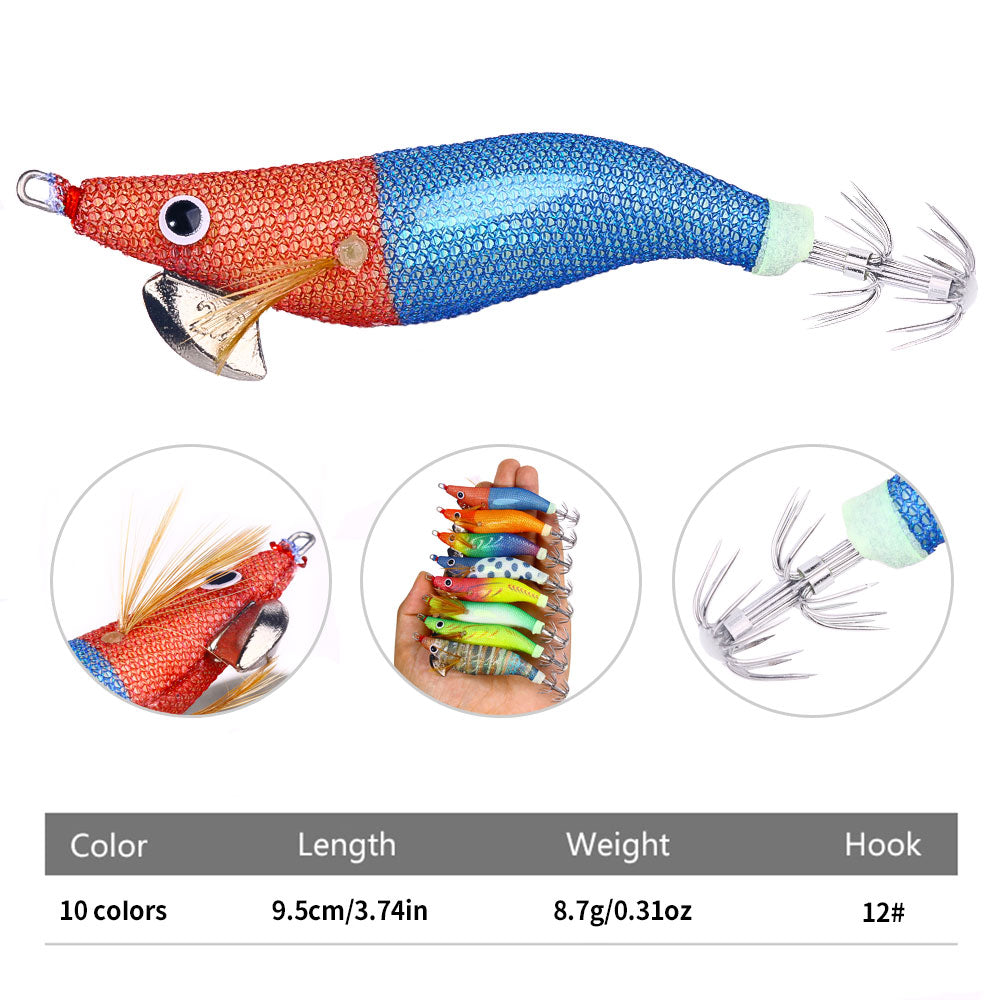9.3CM 8.5G Luminous Squid Jig 2.2#