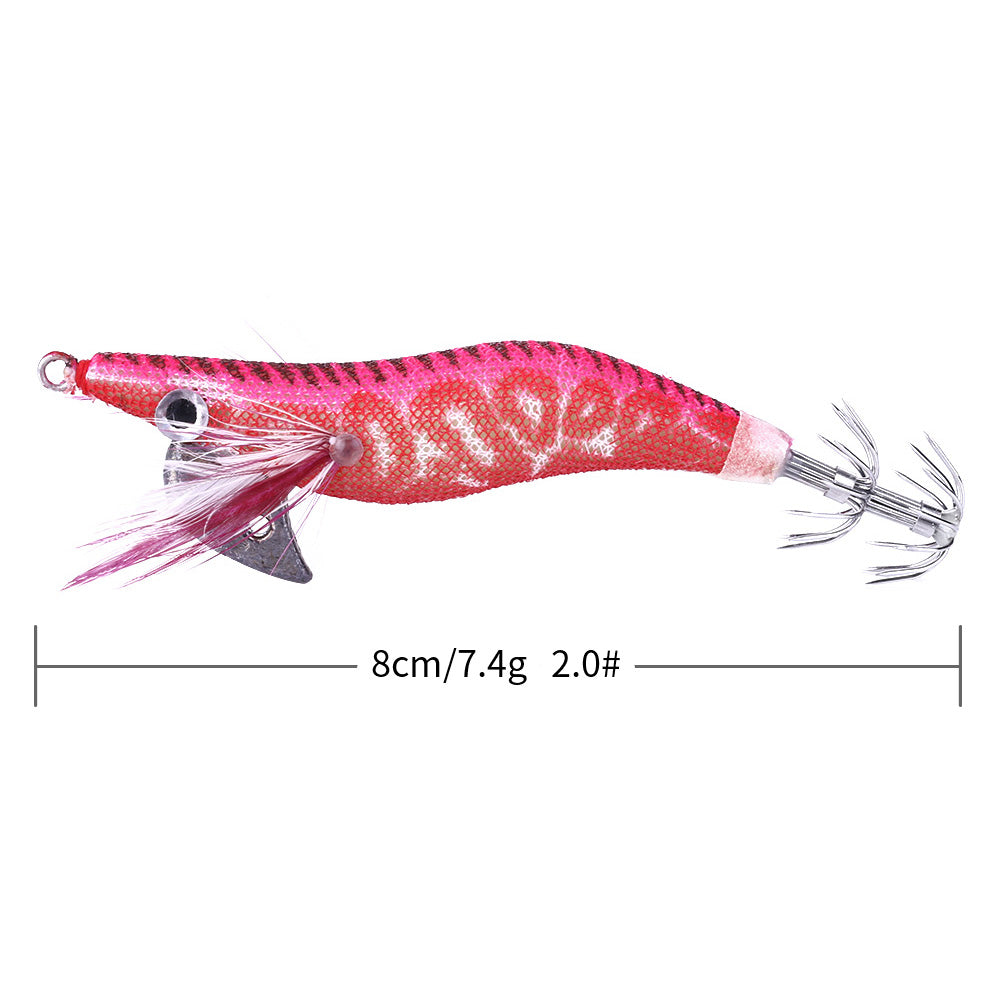 8CM 7.4G Shrimp Lures, 2.0#