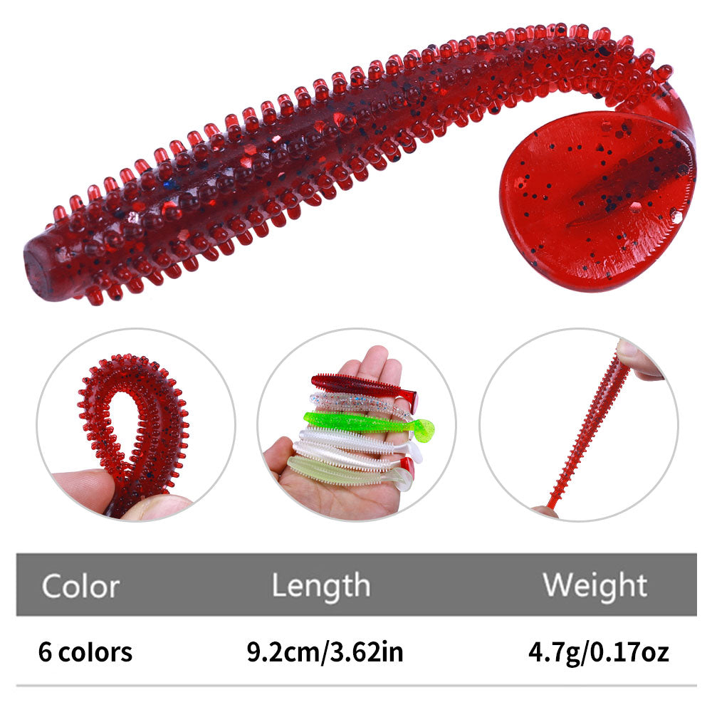9.2CM Soft Worn Bait, 6pcs/bag