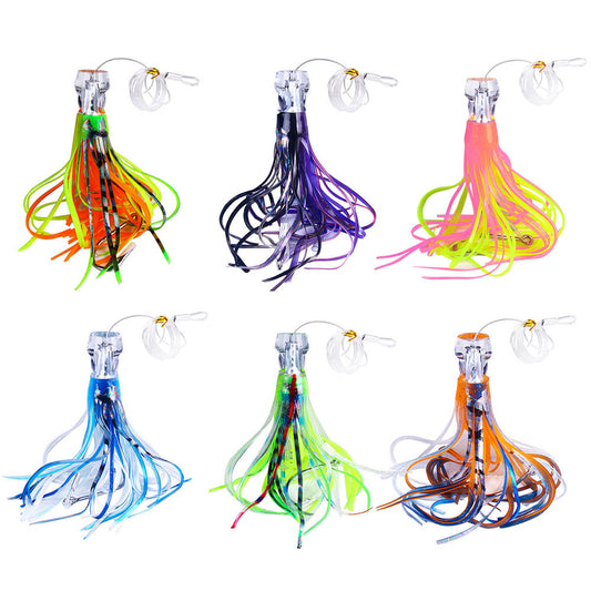 6pcs box set 22CM 100G Trolling Octopus Buzzbait Skirt Baits