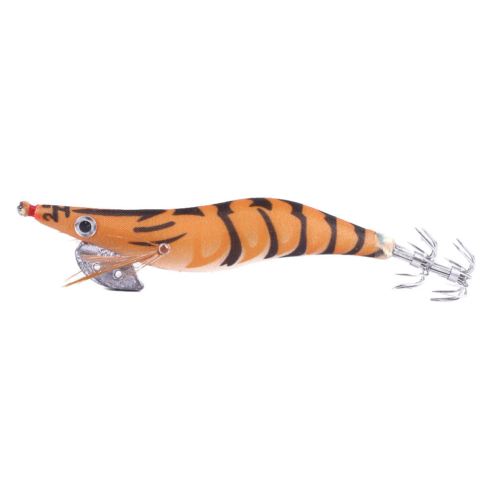 11CM-13.5G Wooden Shrimp Jig, 3.0#