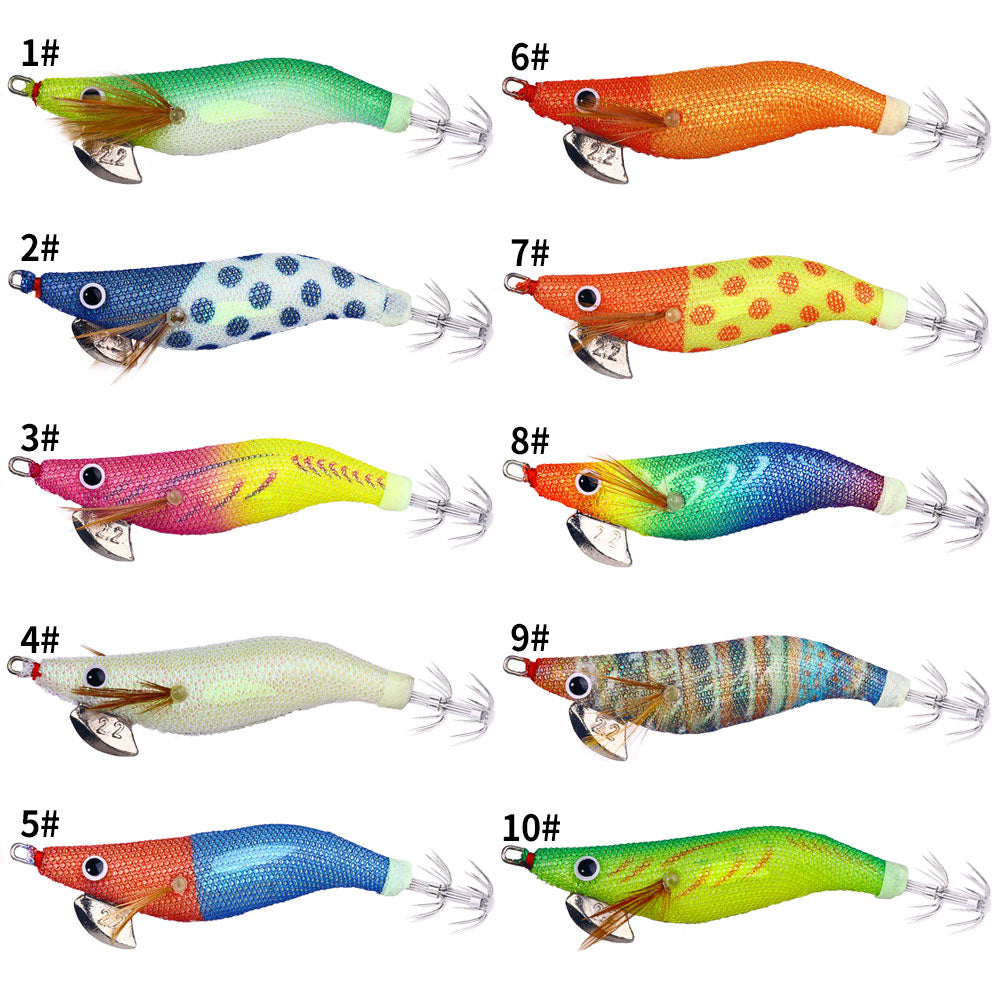 9.3CM 8.5G Luminous Squid Jig 2.2#