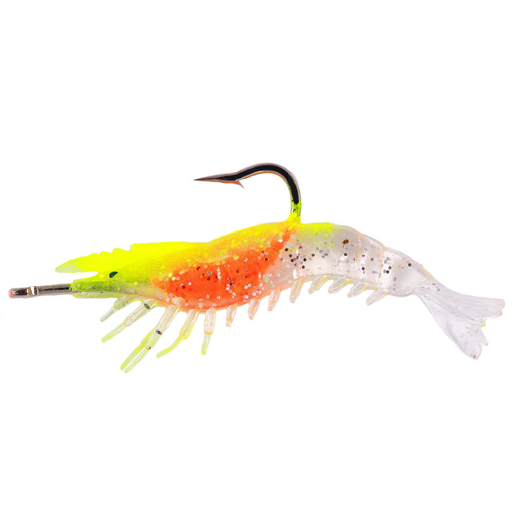 Rigged Jigs Soft Shrimp Lures 5pcs/bag